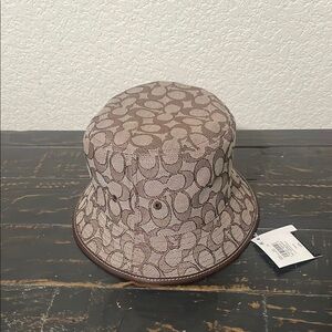 Coach Brown Signature Bucket Hat